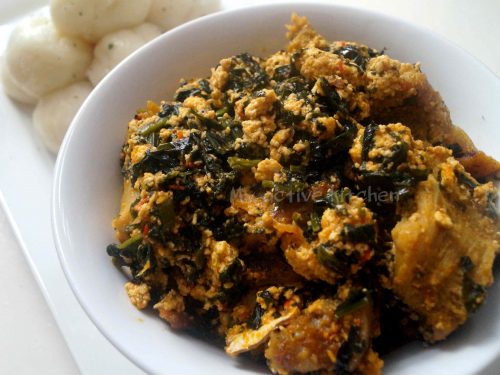 uwgu soup with pounded yam