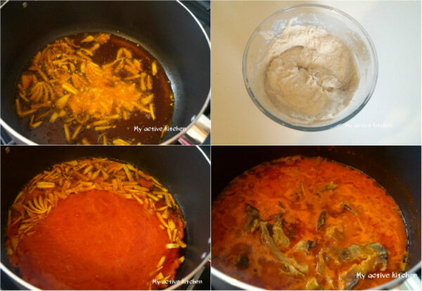 process shot of how to cook egusi soup.