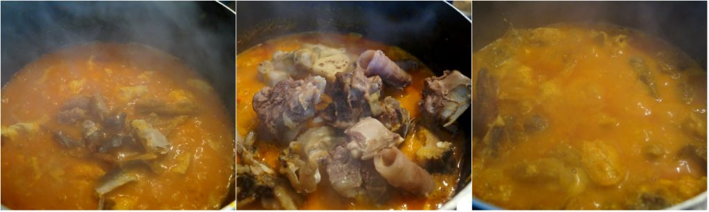 process shot of the sauce base for egusi soup