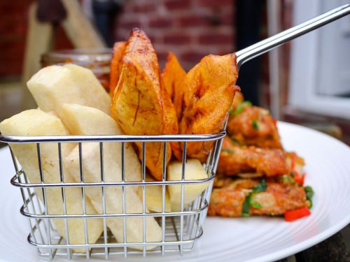 fry yam and plantain.