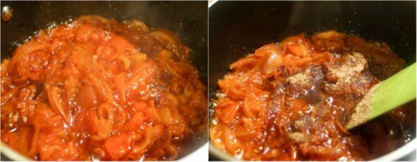 how to fry tomato sauce.