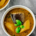 catfish pepper soup in two bowls.