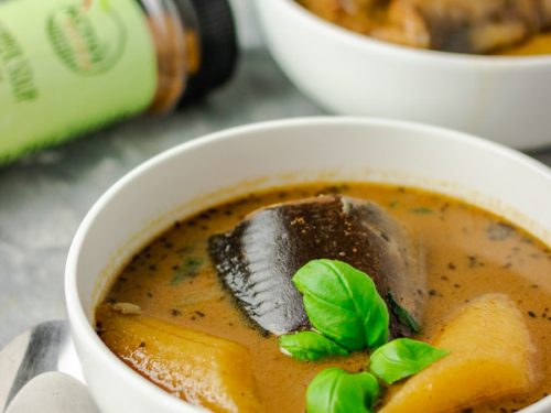 catfish pepper soup in two bowls.