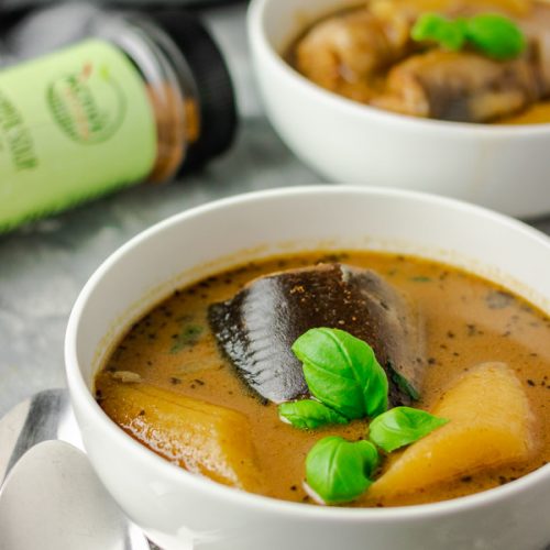 catfish pepper soup in two bowls.