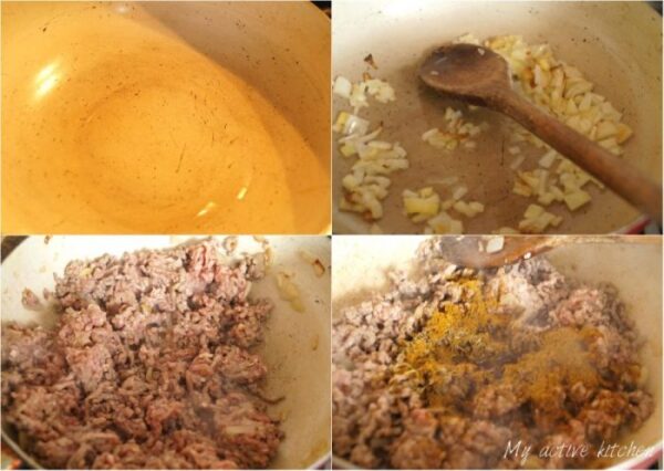 how to make beef mince filling in stages