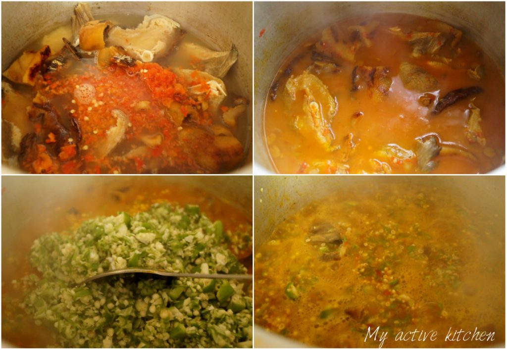 process shot of how to make ila alasepo