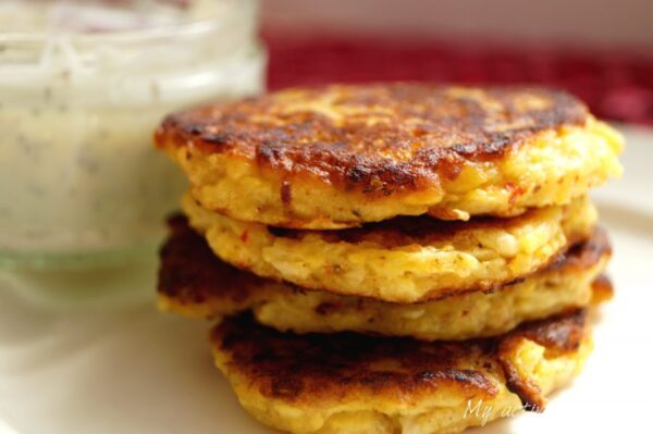 plantain bite and mayonnaise dip.