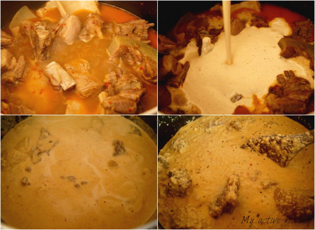 process shot of cooking nigerian soup