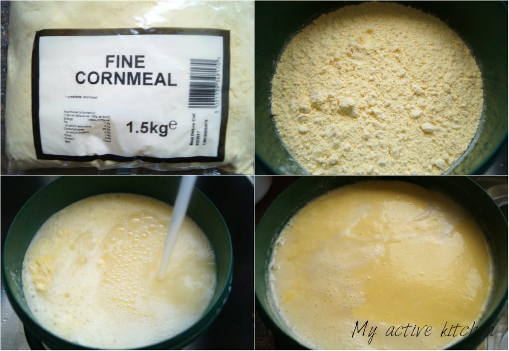 using cornmeal to make akamu