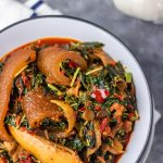 a bowl of yoruba efo riro.