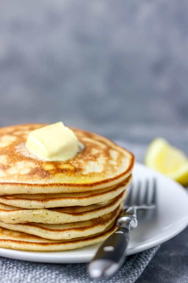 a close shot of cropped stack of nigerian pancakes