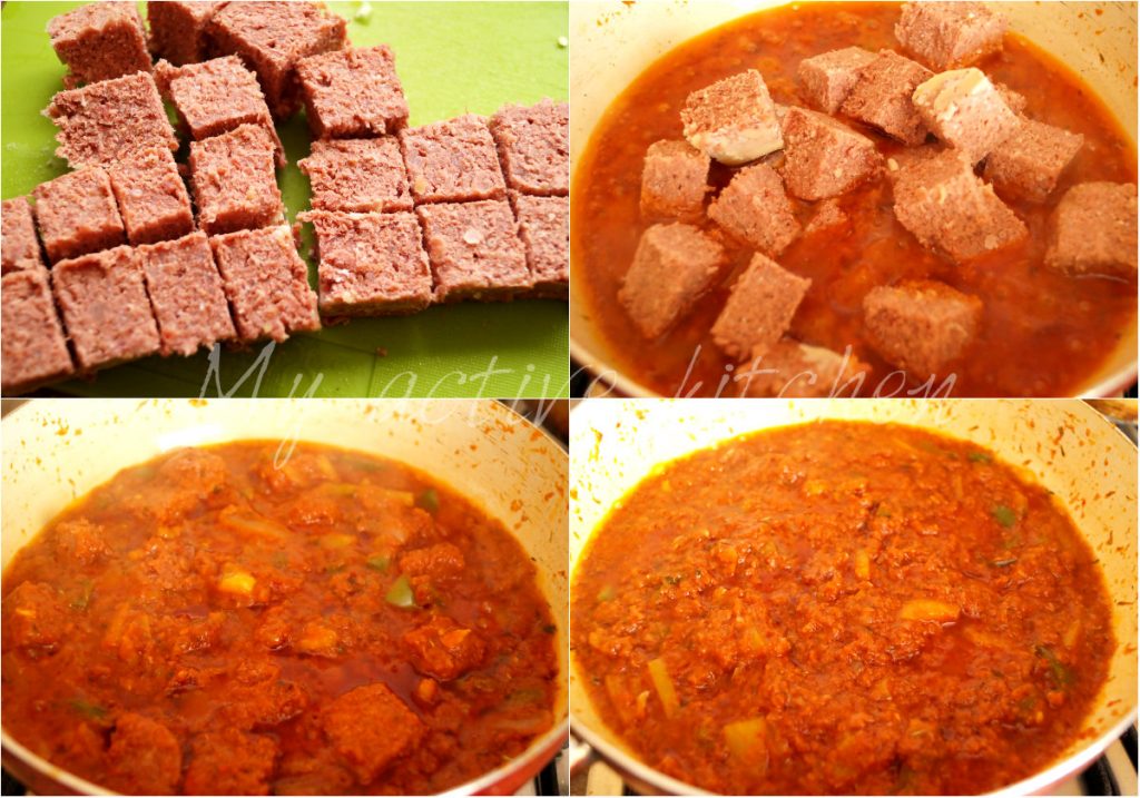 image collage of beef stew in a pan