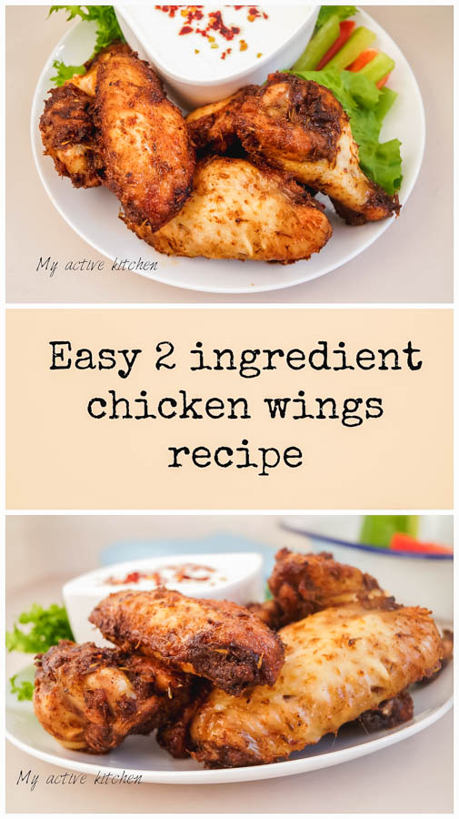 pinterest image of easy chicken wings