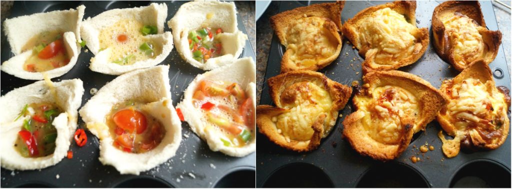 egg in toast cups.