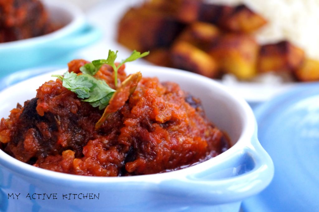 fried plantain and white rice