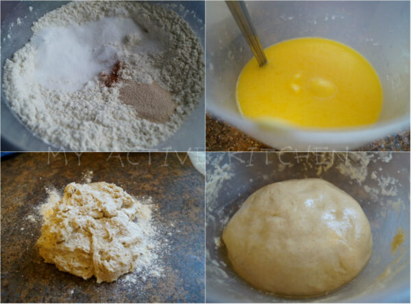 process of how to make easy dinner roll