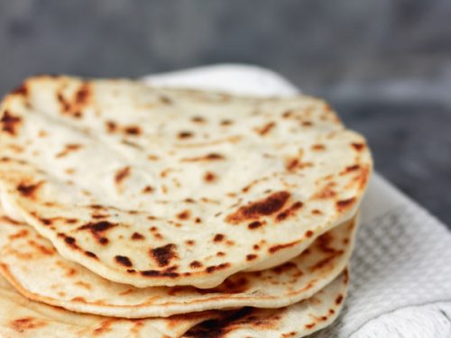 stack of shawarma bread.