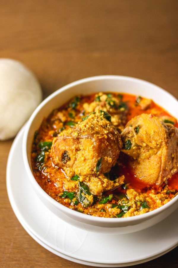 Egusi soup with pounded yam