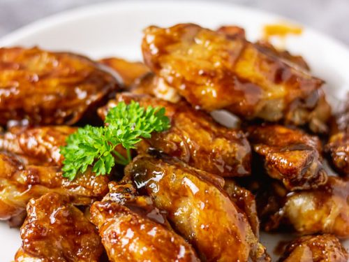 Asian sticky chicken wings.