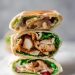 pile of easy chicken wrap