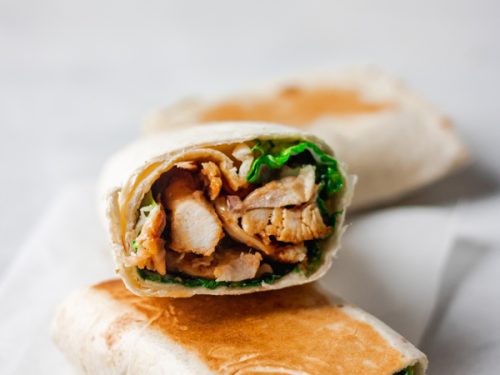 easy spicy chicken wrap