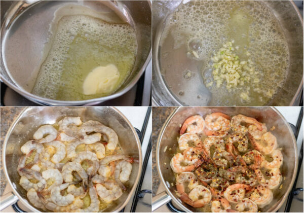 process shot of how to cook seafood