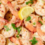 cooked seafood in a pan