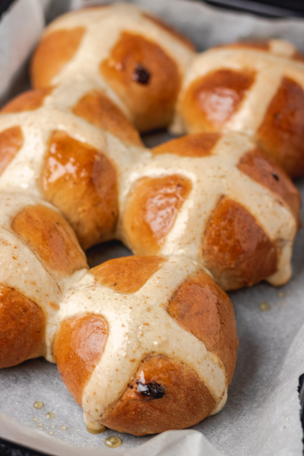 bread roll out of the oven