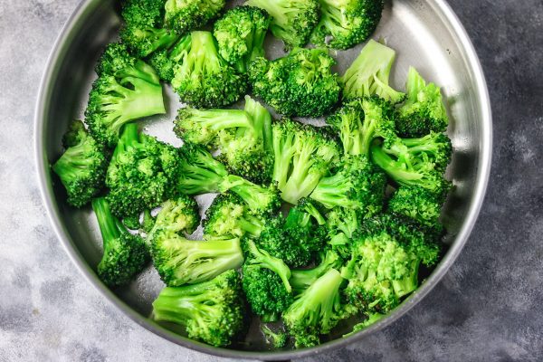 an overhead shop of a stove top broccoli