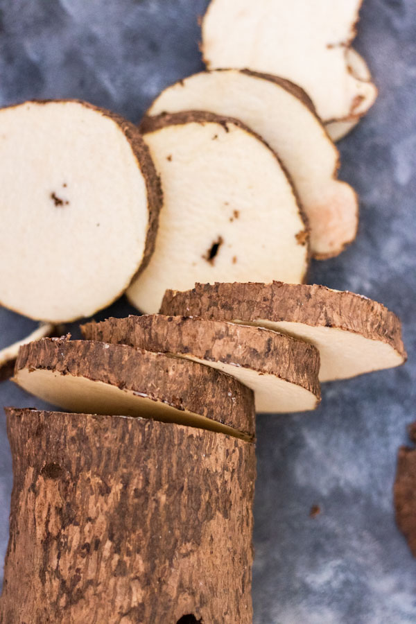 slices of yam.