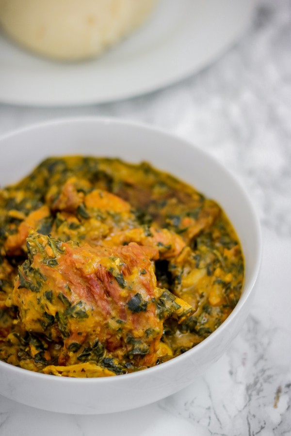 (ofe onugbu) bitter leaf soup with smoked turkey