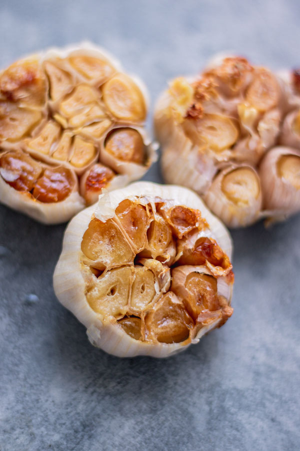 3 head roasted garlic.