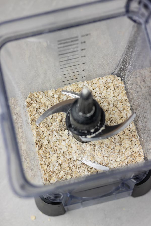 rolled oat in a blender.