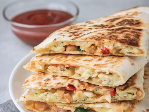 breakfast quesadilla.