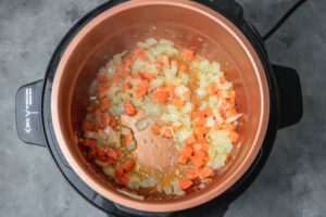 sauteed aromatics in a pot.