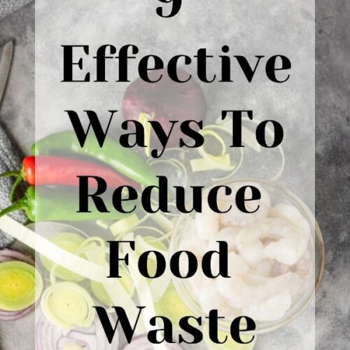 9 effective ways to reduce food waste illustration.